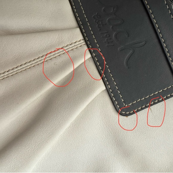 Coach White and Gray Leather Purse - Picture 6 of 6